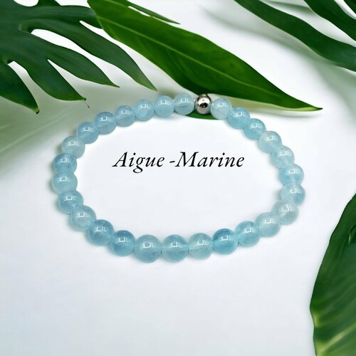 Bracelet femme - aigue_marine - véritable pierre naturelle - fait main