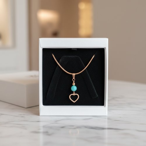 Collier amazonite & cœur – apaisement & harmonie