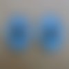 Lot de 2 cabochon en verre de forme ovale de 25 x 18 mm avec image de fond thème: libellule.