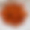 Lot de 50 perles de 8 mm de diamètre en bois peint de couleur: orange. 