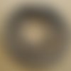 Lot de 20 perles de 8 mm en verre, plaquées métallisées, teintées: argent vieilli. 