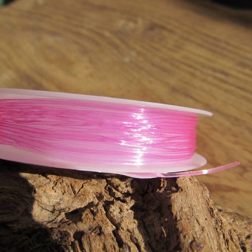 Bobine de fil cristal élastique de couleur diamètre 0.8 pour bijoux. 