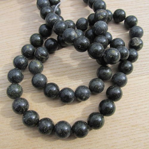 Lot de 10 perles en pierre naturelle green lace.. 