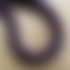 Lot de 20 perles de 8 mm en verre, plaquées métallisées, teintées: violet.