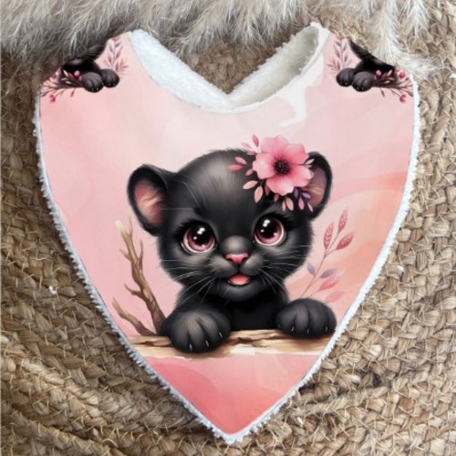 Bavoir bandana panthère noire