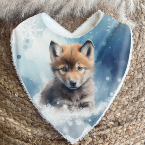 Bavoir bandana loup