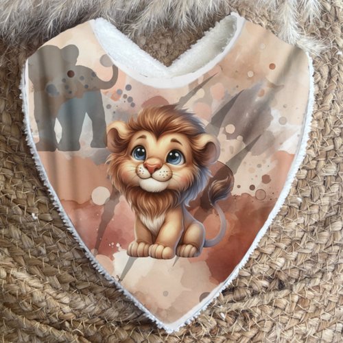 Bavoir bandana lion