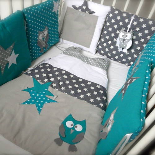 Tour De Lit Bleu Canard