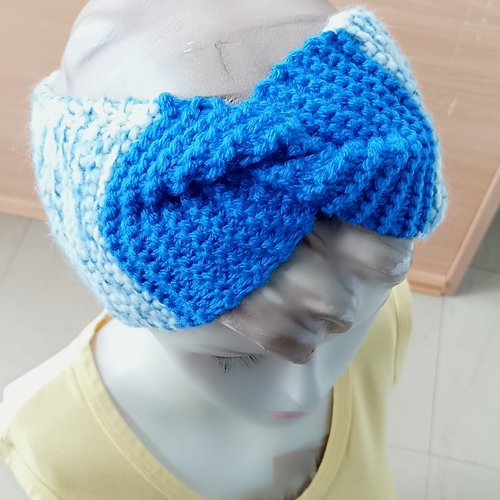 Bandeau en laine,headband, tricoté main,couvre oreilles