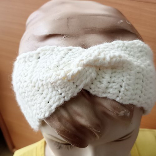 Bandeau en laine,headband, crocheter main,couvre oreilles