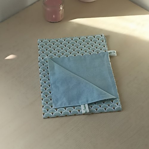 Serviette de table doublée en tissu 30x 30 cm lot de 2