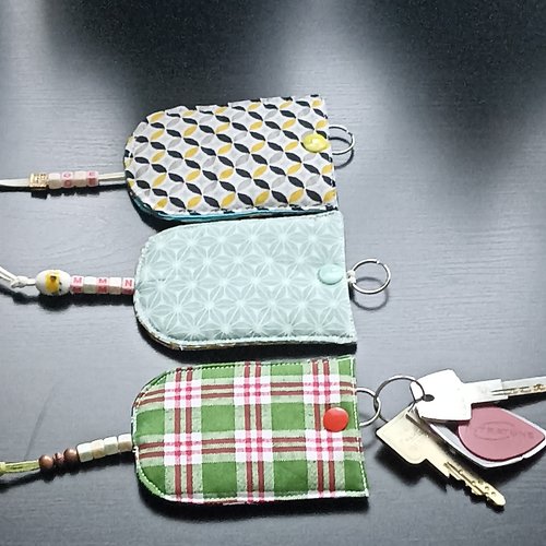 Porte clés de poche,en tissu coton