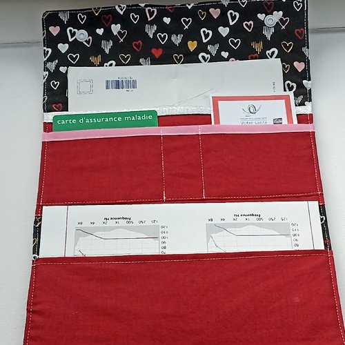 Porte ordonnances, documents de santé ,carte vitale , mutuelle