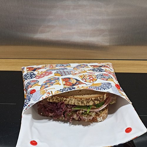 Sac à sandwich pour pique -nique tissu pul imperméable certit alimentaire