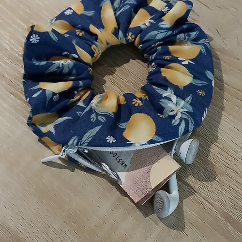 Chouchou sportif avec zip fermeture éclair