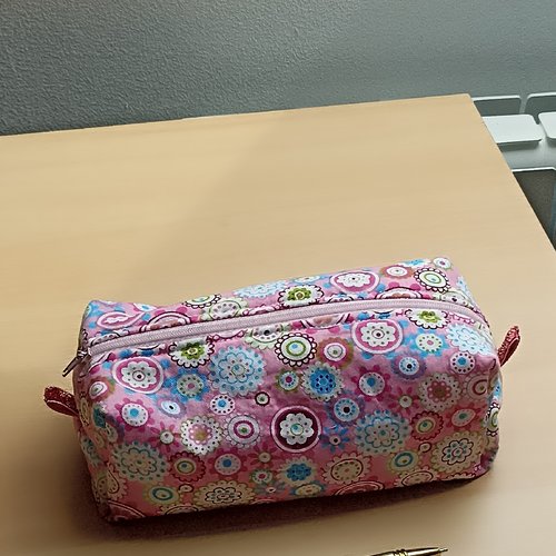Trousse bureau en tissu, trousse scolaire, pochette zippé élégante, idée cadeau femme