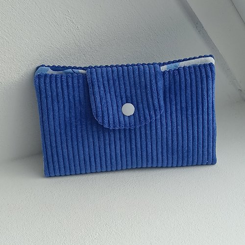 Mini porte feuille en velours côtelé
