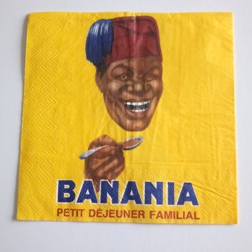 Serviettes en papier "pub banania".