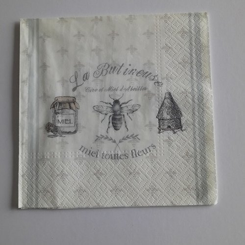 Serviettes en papier thème "miel"