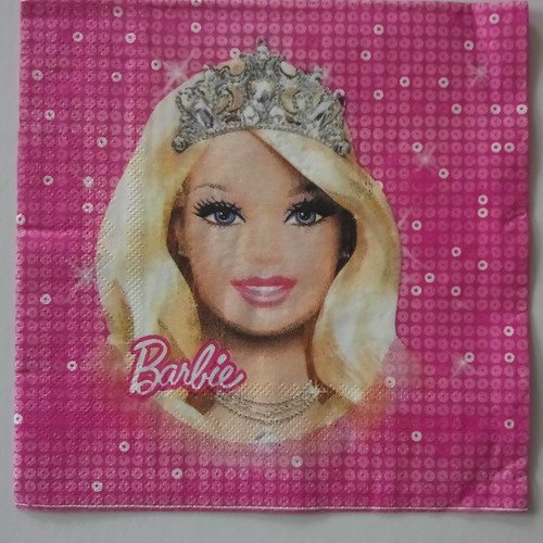 Serviettes en papier thème enfants "barbie".