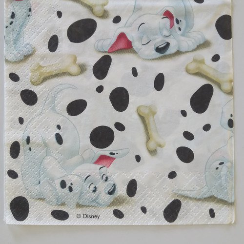 Serviettes en papier thème enfants "les 101 dalmatiens".