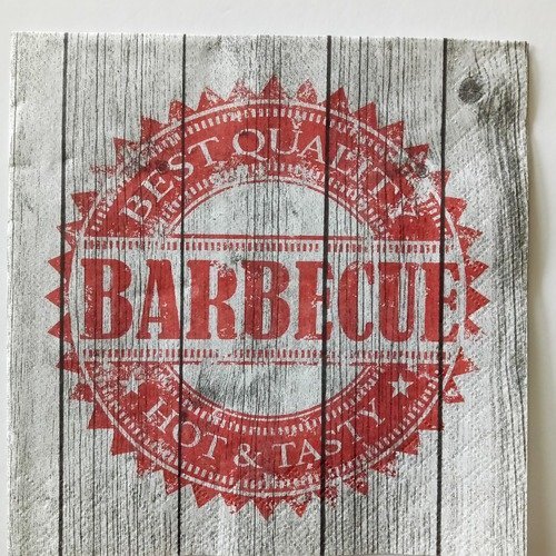 Serviettes en papier thème "cuisine-barbecue"