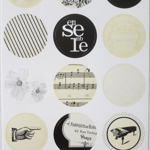 Stickers x15 spécial "vintage" ,embellissements,carterie,créations