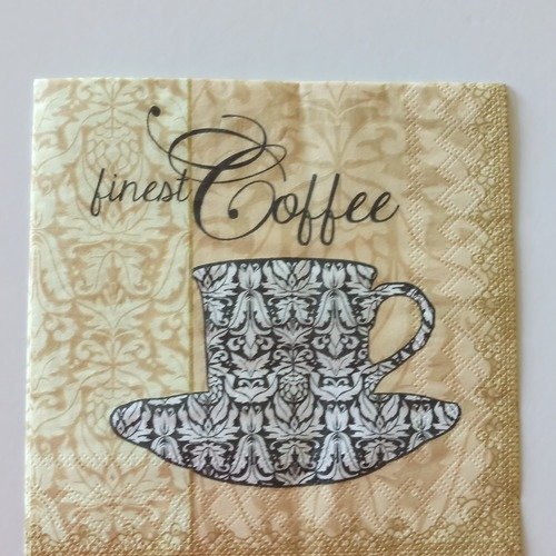 Serviettes en papier thème "pause café"