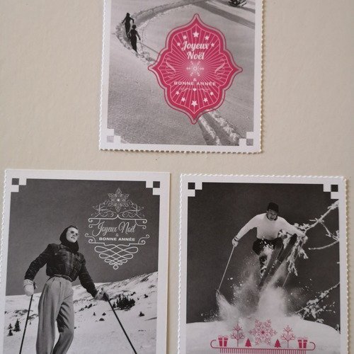 Cartes postales noël " joyeux noël et bonne année " ! x3