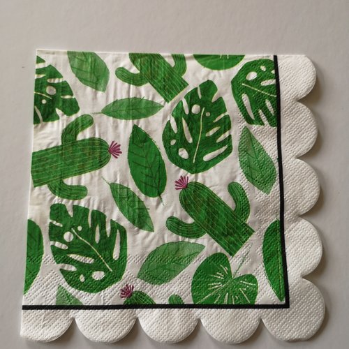 Serviettes en papier thème exotique "nature /plantes/cactus""