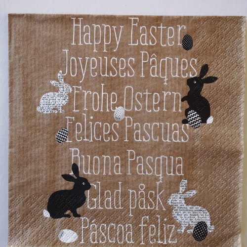 Serviettes en papier thème "fêtes de pâques"