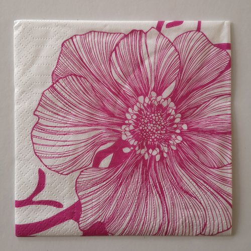 Serviettes en papier motifs fleurs 