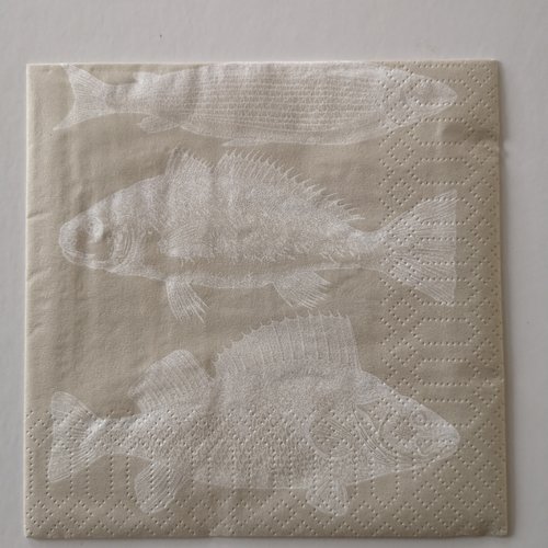 Serviettes en papier thème la mer "poissons" 