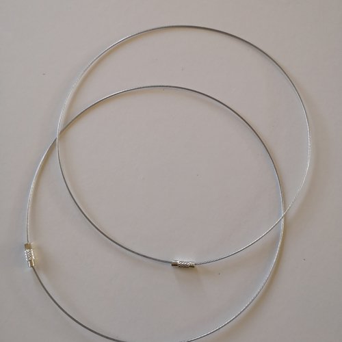 Câbles collier métal x2 création bijoux 