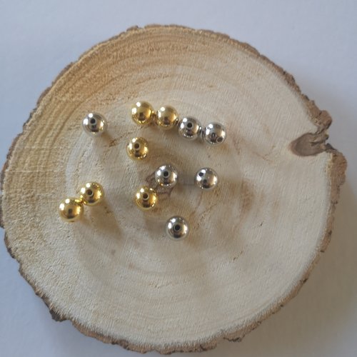 Perles intercalaires rondes x12