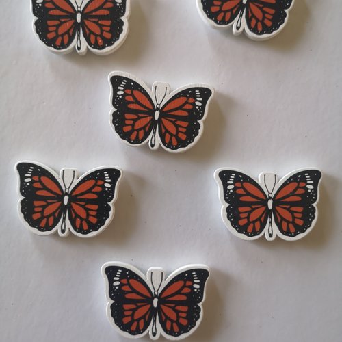 Embellissements x5 "papillons" adhésifs