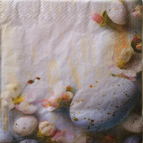 Serviettes en papier motifs "œufs de pâques"