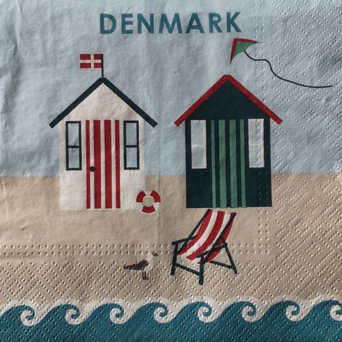 Serviettes en papier motifs capitale danemark
