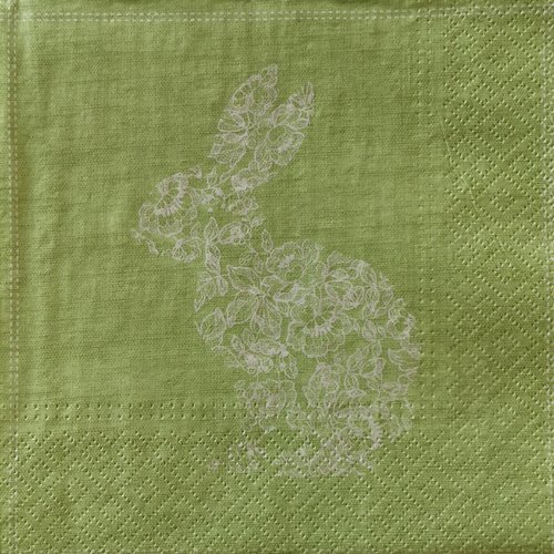 Serviettes en papier motifs lapin de pâques