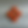 Lot de 4 sequins mandarine ronds 12 mm émail époxy, émaillés deux faces 