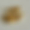 Lot de vingt fermoirs mousquetons dorés 14 x 8 x 4 mm en métal doré