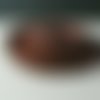 Cinquante centimètres de cordon plat en cuir marron rouge, 10 x 2,2 mm 