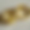 2 bagues réglables dorées base plate ronde de 10 mm pour cabochon à coller, taille 18,3 mm (us 8)