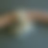 6 perles passantes argent antique, motif lignes horizontales croisées d'obliques, 10 x 7 mm, trou : 5,2 mm