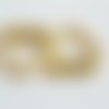 Lot de dix perles cadres en forme de coeur ou connecteurs, 20 x 20 mm, en métal doré 