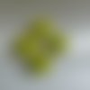 Lot de 4 sequins vert pomme ronds 12 mm émail époxy, émaillés deux faces 