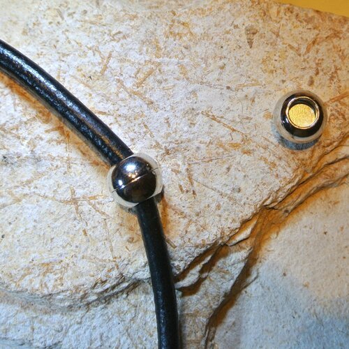 4 Fermoirs Magnétiques Ronds 16mm Pour Cordon 4mm Création Bijoux