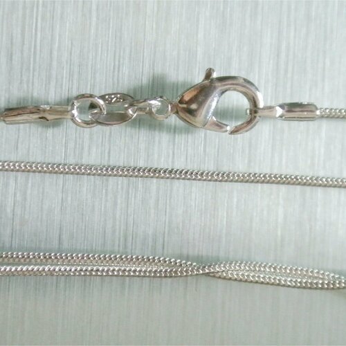 breloques brillantes pour fabrication de bijoux Kaptin Lot de 24 chaînes serpent plaqué argent 40,6 cm 1,2 mm avec fermoirs mousqueton 