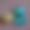 6 cabochons ovales 18 x 13 mm, résine écailles sirène reflets verts-bleus ab, épaisseur 3 mm