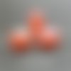 10 petites perles forme bâtonnets rectangulaires, 8 x 4 mm, angles coupés, en verre à facettes rouge orange irisé
